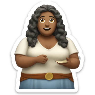 Fat woman teaching a class about The Odyssey sticker