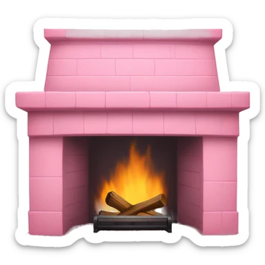 Winter Pink FirePlace sticker