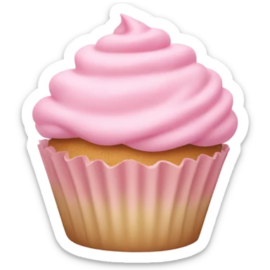pastel pink cupcake sticker