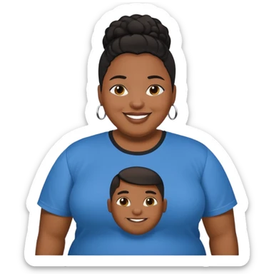 una persona gorda negra y prohibido sticker