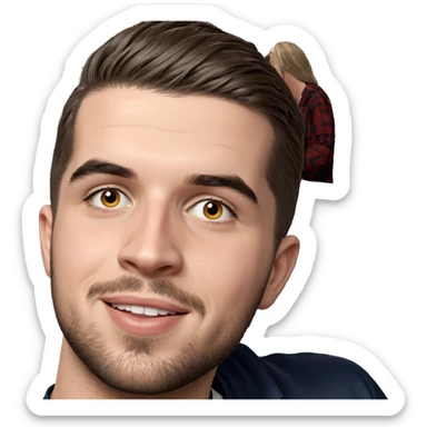 smiling young man indoors portrait sticker