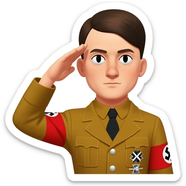 Adolf Hitler saluting sticker