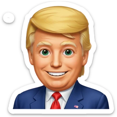 trump as a retro sticker sticker