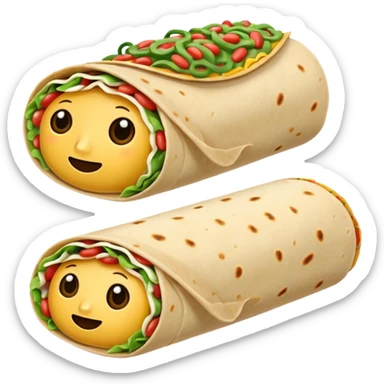 Bean burrito sticker