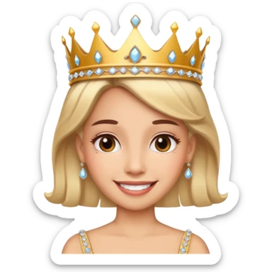 Emoji gasping say “tiara” sticker