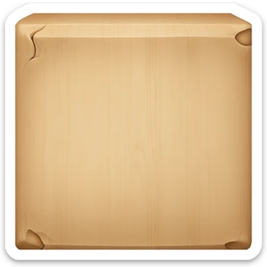 creme wooden cube to sit    sticker