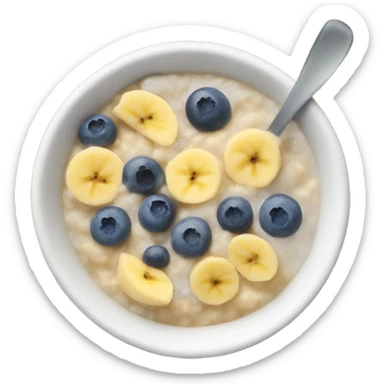 porridge with banana and blueberry sticker