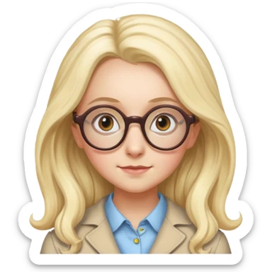 Luna Lovegood in her unique glasses sticker