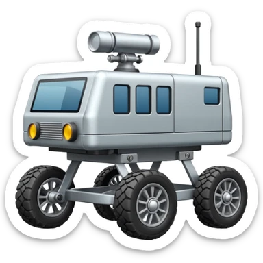 Sojourner – small, boxy rover with 6 wheels sticker