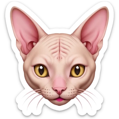 Sphynx cat naughty nosepicking sticker
