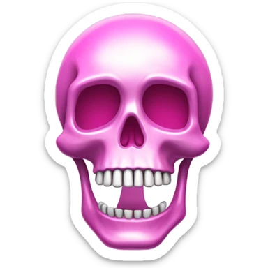 Pink skeleton made of chrome sticker