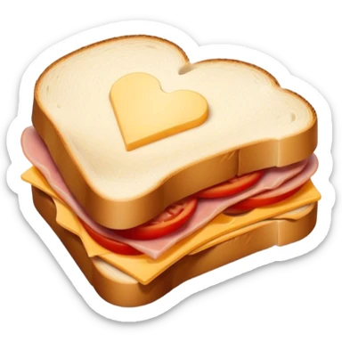 toasted ham, cheese and tomato sandwich sticker