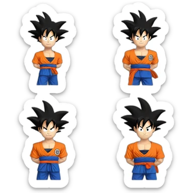 Goku fait du karaté sticker