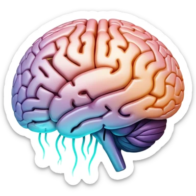 AI brain without barriers or chains, free-thinking AI sticker
