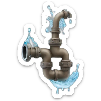 Pipe water leak sticker