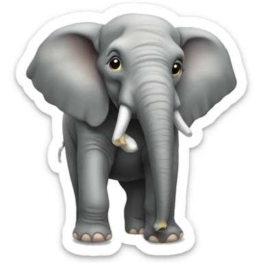 Elephant peeing sticker