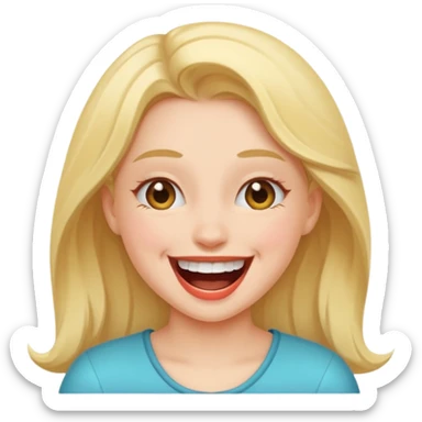 evilly laughing girl sticker