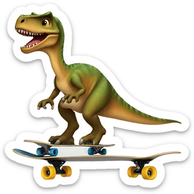 Skateboarding dinosaur  sticker