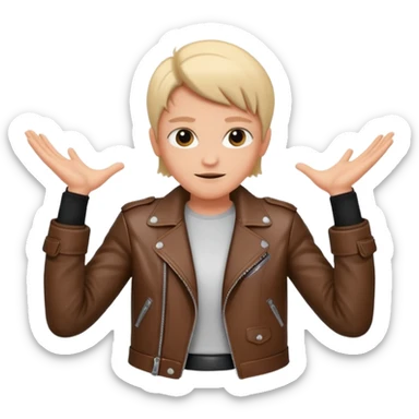 cool person shrug pose sticker