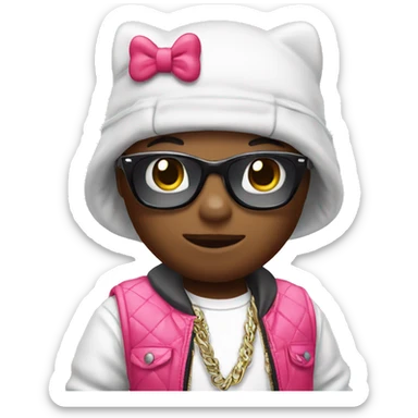 Hello kitty with swag sticker