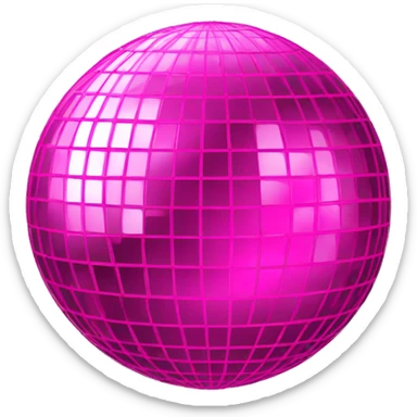 hot pink disco ball  sticker