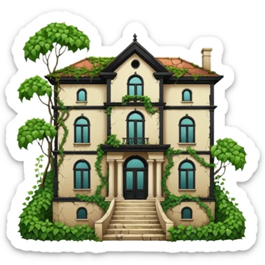 villa with abondend 1 apartment sticker