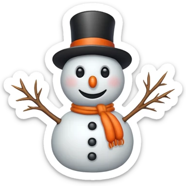 A basic snowman sticker