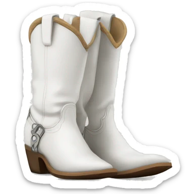 White cowboy boots sticker