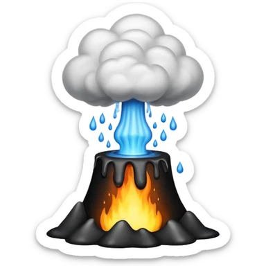 oil geyser erupting sticker