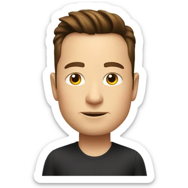 Elon musk with a low taper fade  sticker