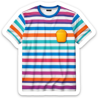 colorful striped graphic tee shirt sticker