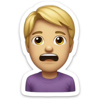 qwerty crying that his family abandoned him sticker