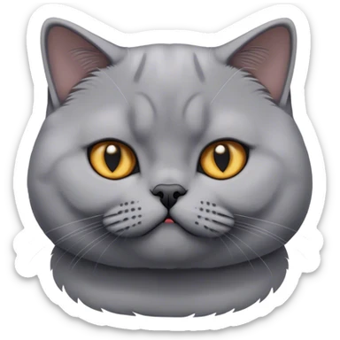 british shorthair cat interrogation  sticker