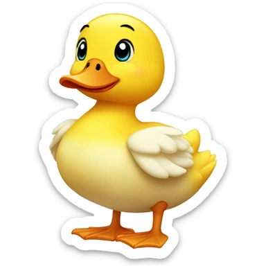 The cute yellow duck sticker