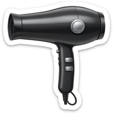 Black hairdryer  sticker