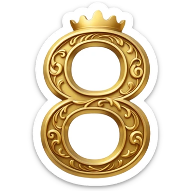 Fancy number 9 sticker