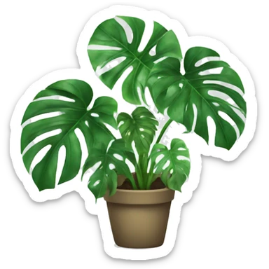 Monstera plant sticker