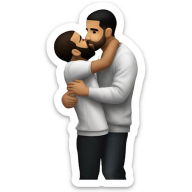 Drake kissing drake sticker