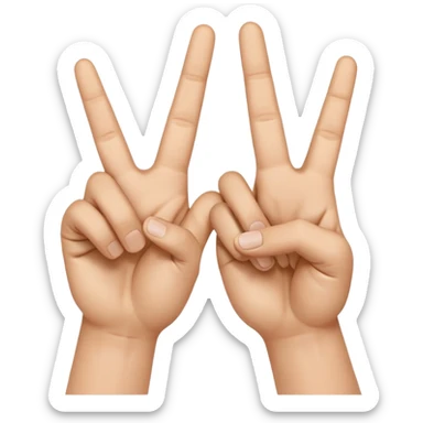 Something similar to this emoji "✌️" with let it show that it is made with AI sticker