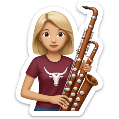 dirty blonde bassoon player texas a&m sticker