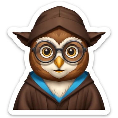 buho erudito  sticker