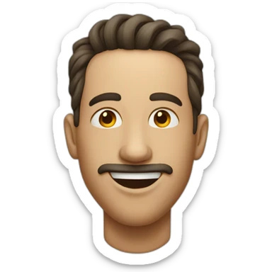 a man with the tip of his tongue but a firm mouth sticker