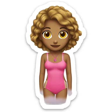  Girl beach  sticker