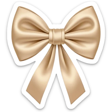 Noeud coquette beige sticker