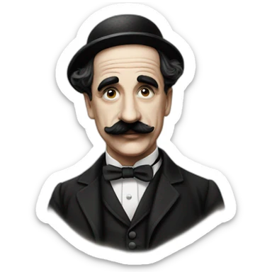 Moustache Charlie chaplin sticker