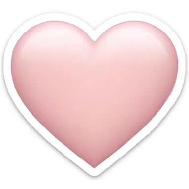 Pale pink heart  sticker