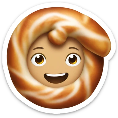 Vibeing autumn cinnamon roll  sticker