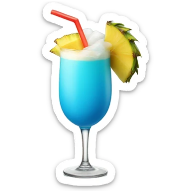 Blue pinacolada drink sticker