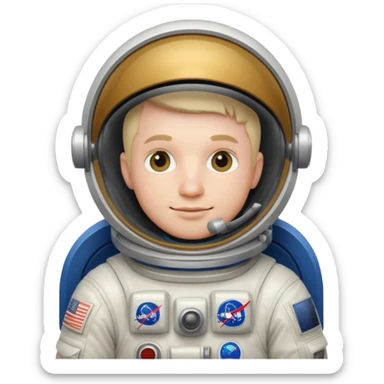 Short and stout man in astronaut suit. His name is Mr. Globe sticker