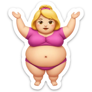 Fat girl sticker
